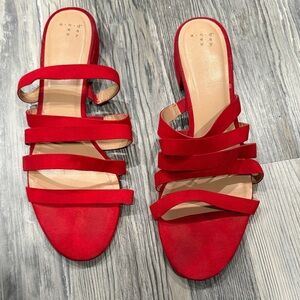 a new day Red Strappy Sandals